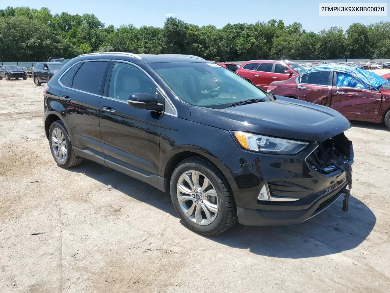 2019 Ford Edge Titanium VIN: 2FMPK3K9XKBB00870 Lot: 58541434