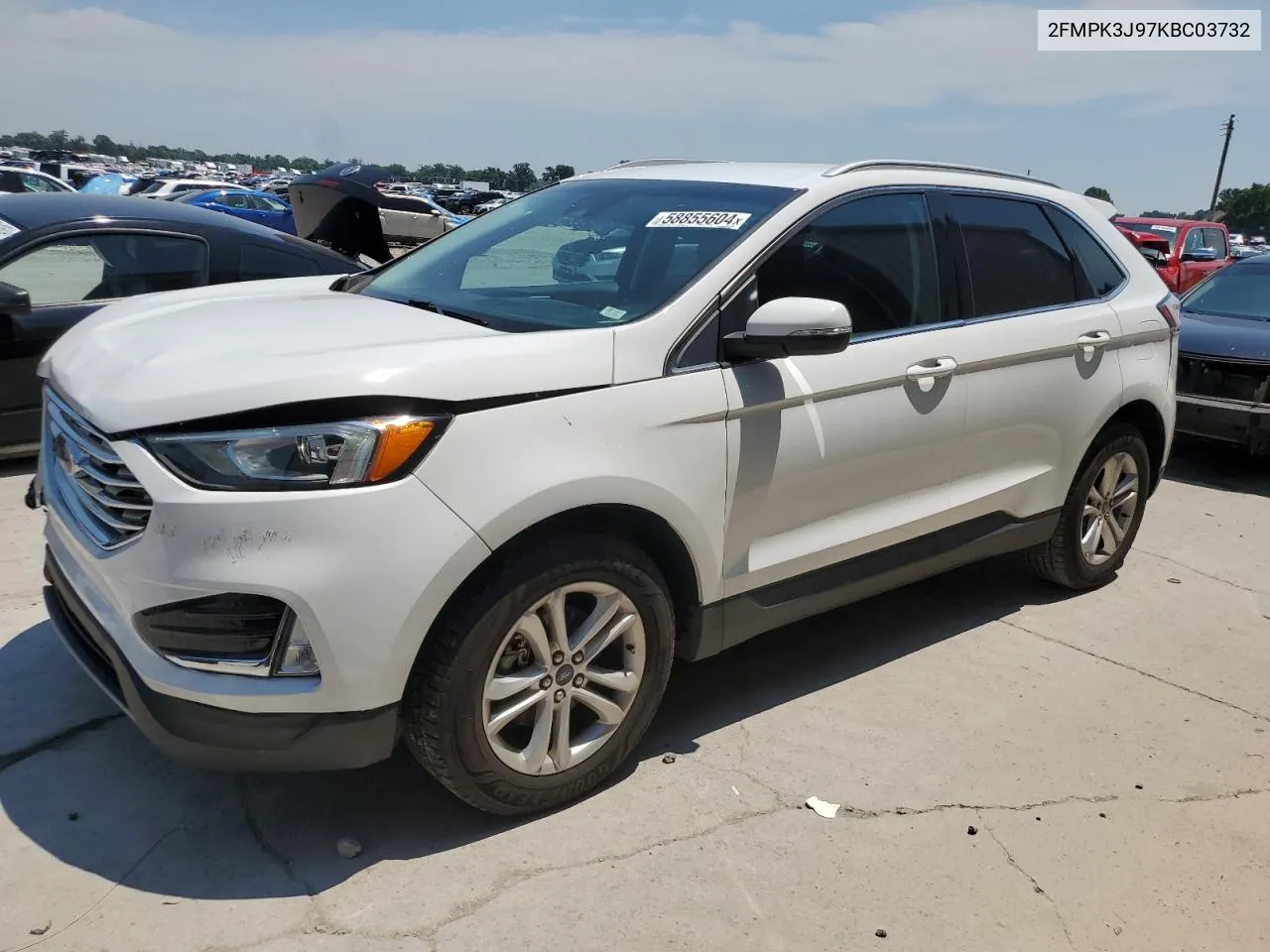 2019 Ford Edge Sel VIN: 2FMPK3J97KBC03732 Lot: 58855604