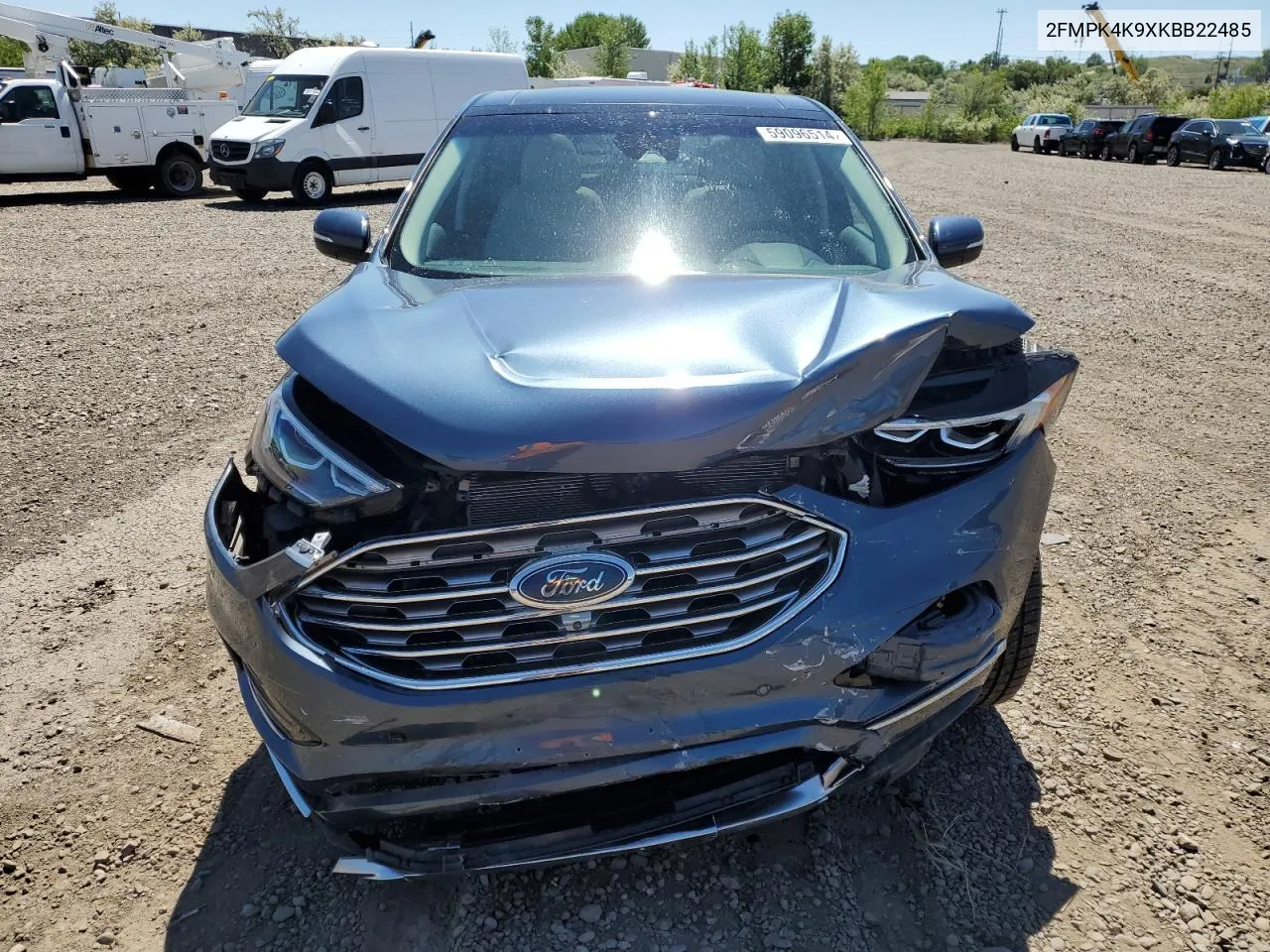 2019 Ford Edge Titanium VIN: 2FMPK4K9XKBB22485 Lot: 59096514