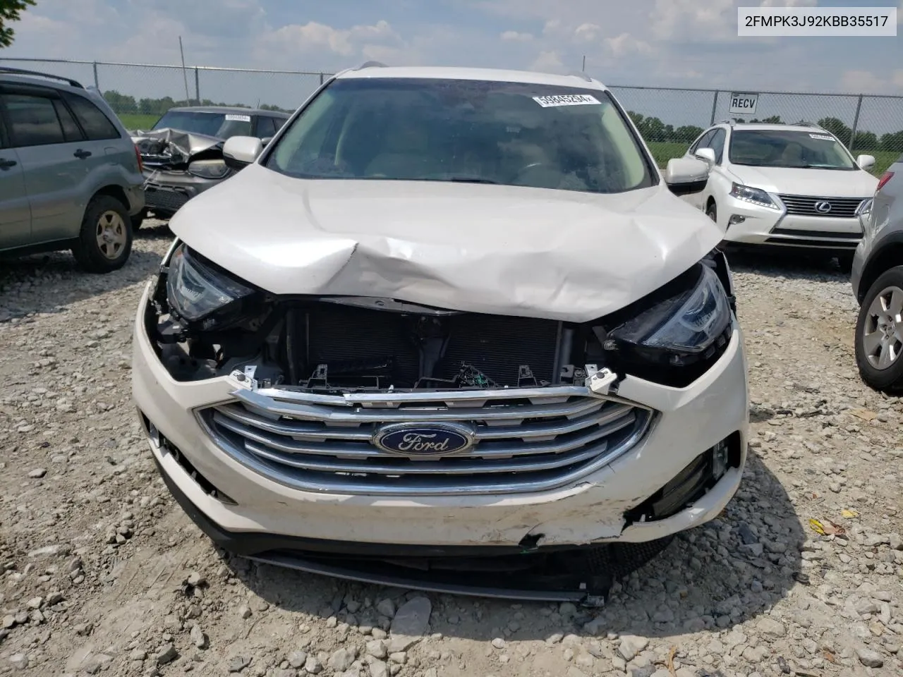 2019 Ford Edge Sel VIN: 2FMPK3J92KBB35517 Lot: 59845294