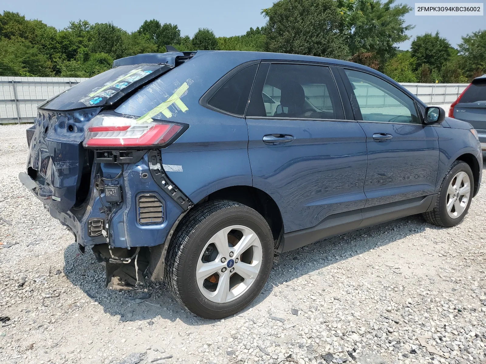 2019 Ford Edge Se VIN: 2FMPK3G94KBC36002 Lot: 62496384