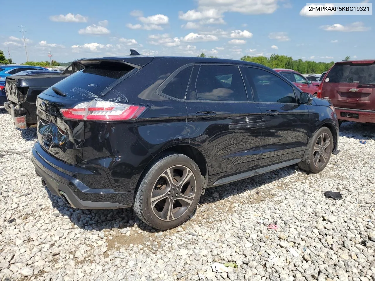 2019 Ford Edge St VIN: 2FMPK4AP5KBC19321 Lot: 62555864