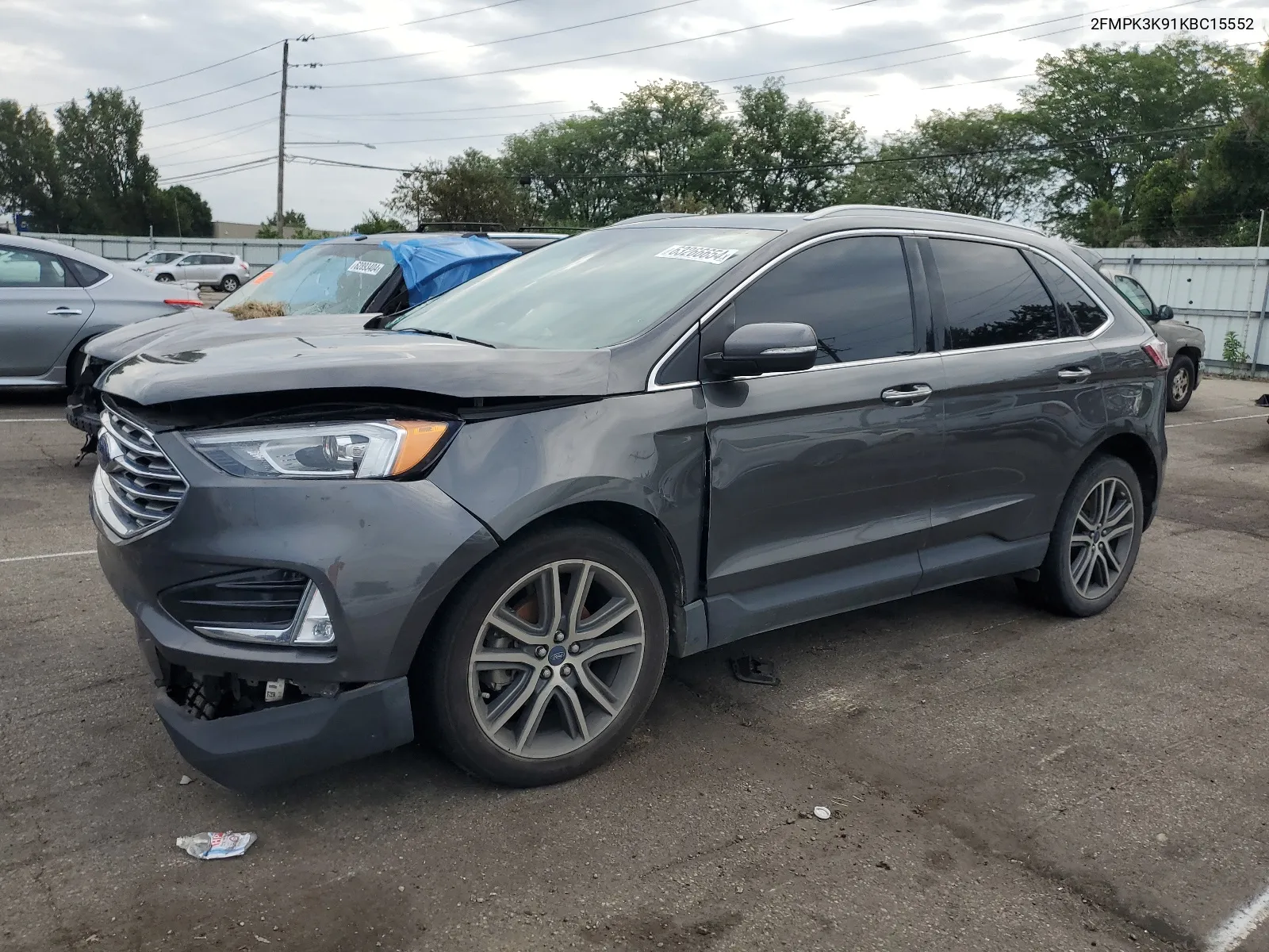 2019 Ford Edge Titanium VIN: 2FMPK3K91KBC15552 Lot: 63266654