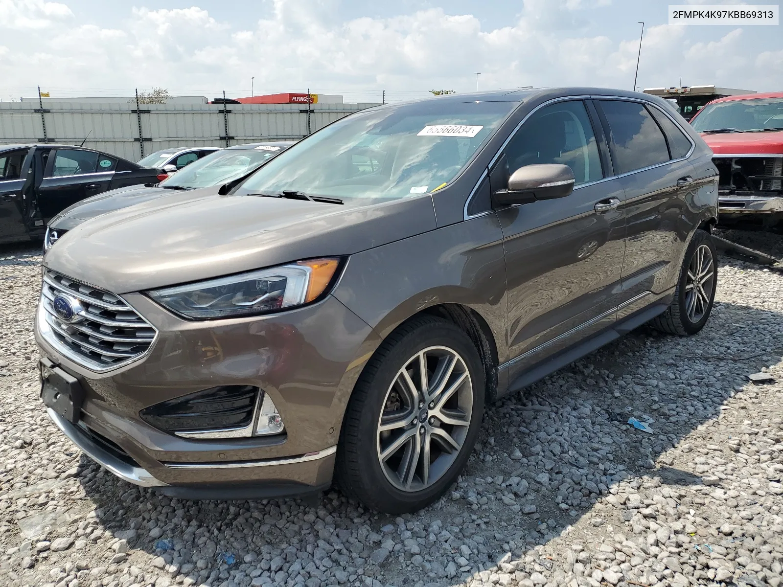 2019 Ford Edge Titanium VIN: 2FMPK4K97KBB69313 Lot: 65566034