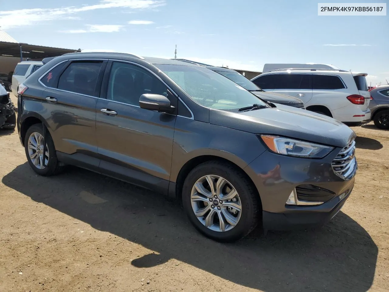 2019 Ford Edge Titanium VIN: 2FMPK4K97KBB56187 Lot: 66114054