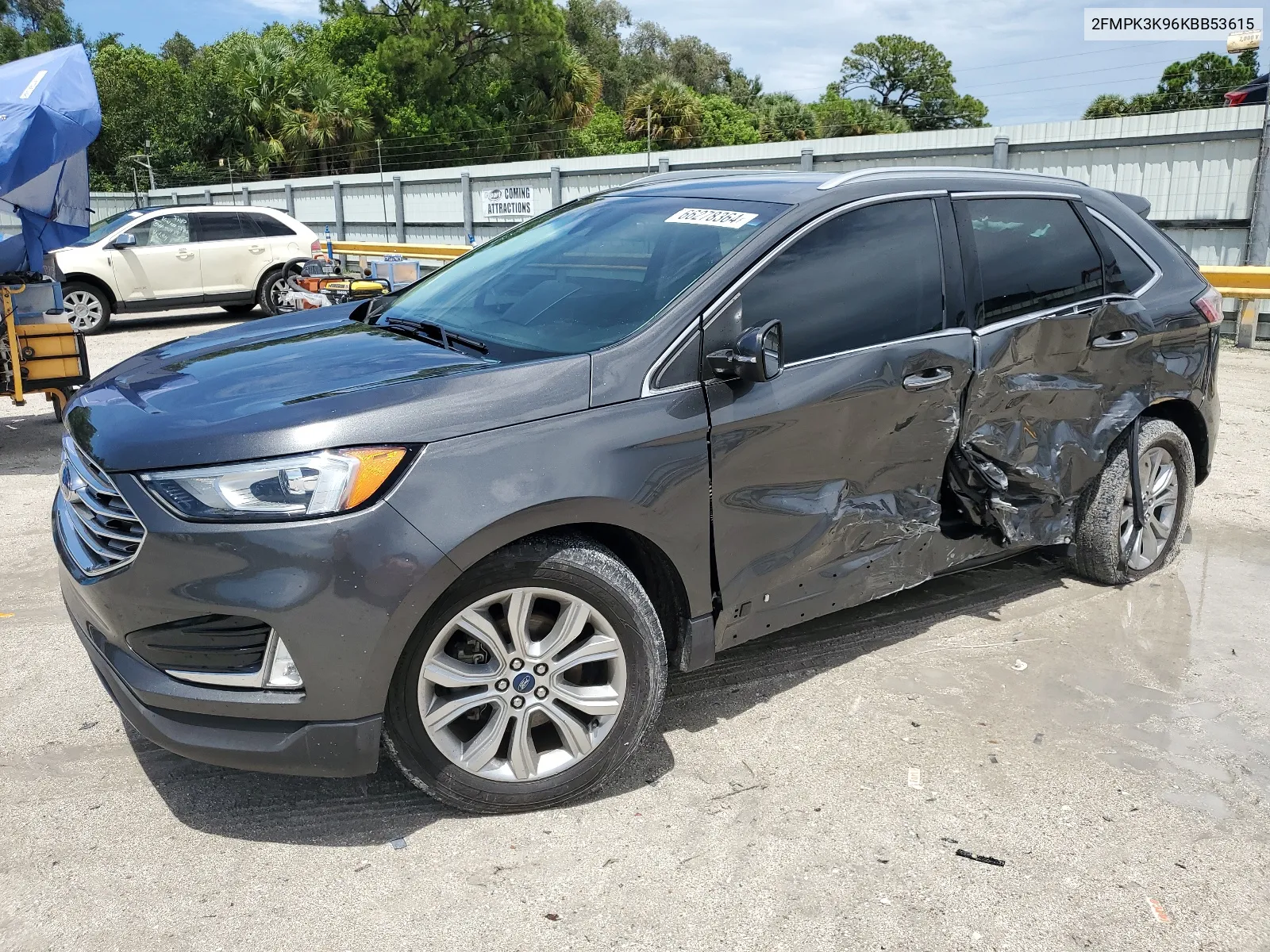 2019 Ford Edge Titanium VIN: 2FMPK3K96KBB53615 Lot: 66278364