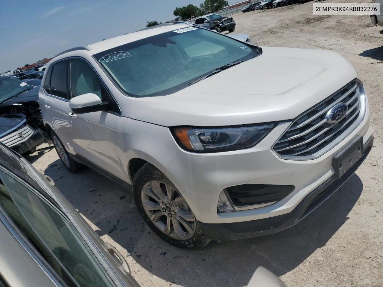 2019 Ford Edge Titanium VIN: 2FMPK3K94KBB32276 Lot: 67144034