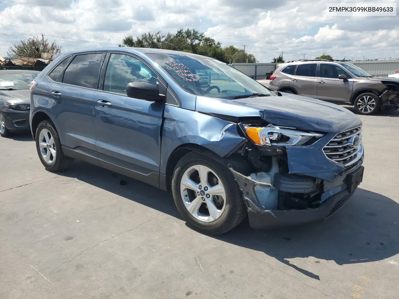 2019 Ford Edge Se VIN: 2FMPK3G99KBB49633 Lot: 69445844