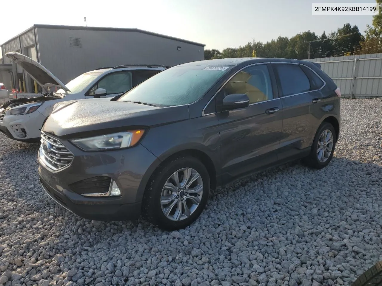 2019 Ford Edge Titanium VIN: 2FMPK4K92KBB14199 Lot: 70012274