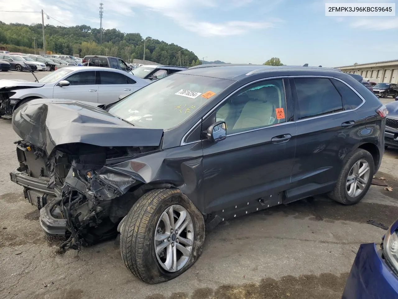 2019 Ford Edge Sel VIN: 2FMPK3J96KBC59645 Lot: 70616254