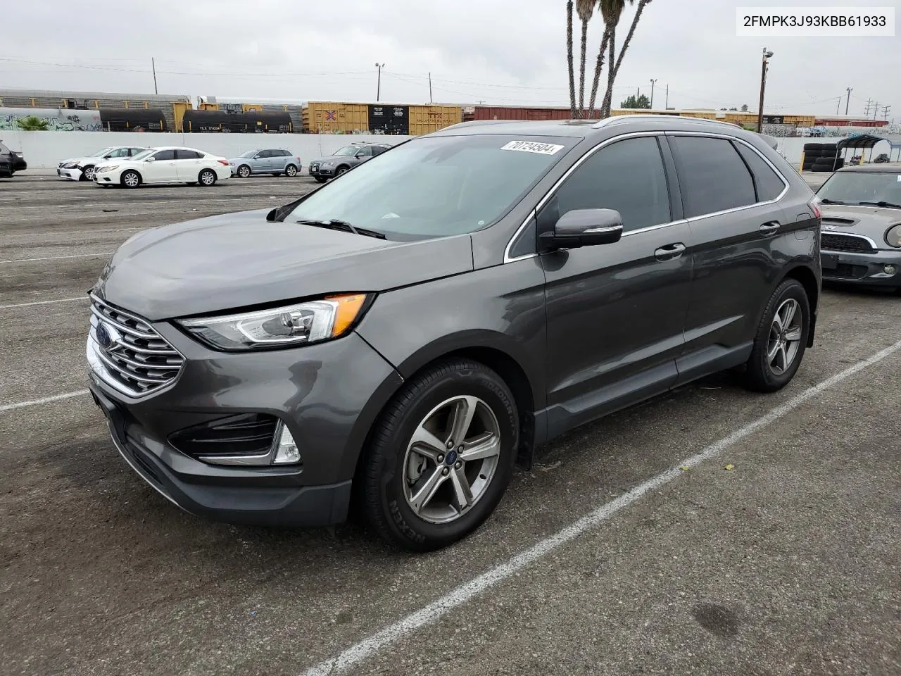 2019 Ford Edge Sel VIN: 2FMPK3J93KBB61933 Lot: 70724504