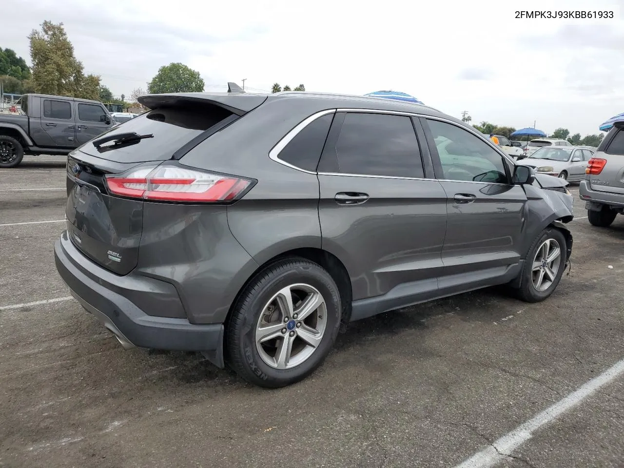 2019 Ford Edge Sel VIN: 2FMPK3J93KBB61933 Lot: 70724504