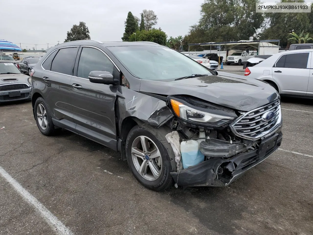 2019 Ford Edge Sel VIN: 2FMPK3J93KBB61933 Lot: 70724504