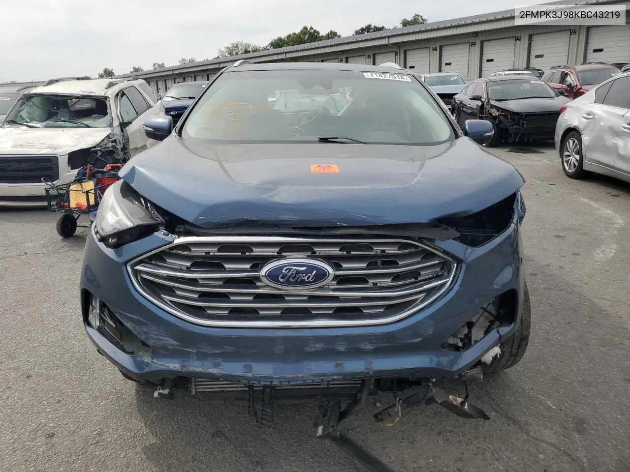 2019 Ford Edge Sel VIN: 2FMPK3J98KBC43219 Lot: 71427014