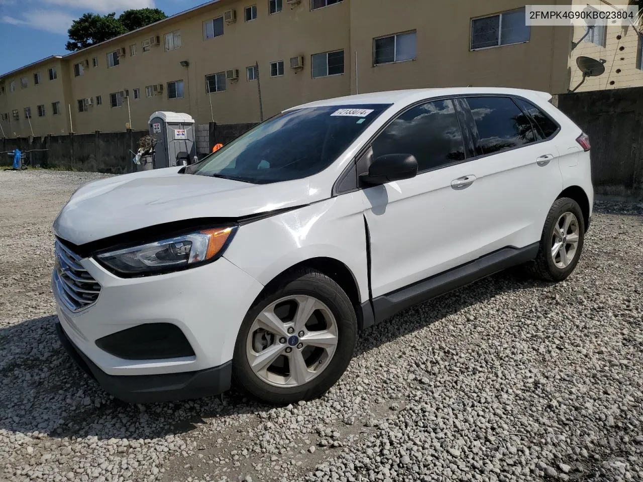 2019 Ford Edge Se VIN: 2FMPK4G90KBC23804 Lot: 72133074