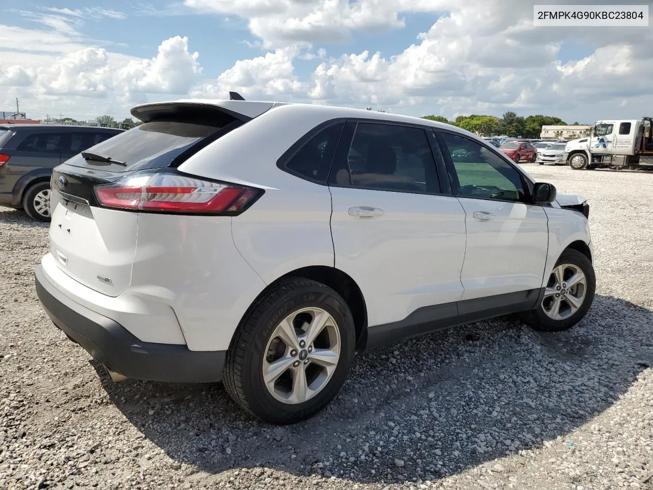 2019 Ford Edge Se VIN: 2FMPK4G90KBC23804 Lot: 72133074