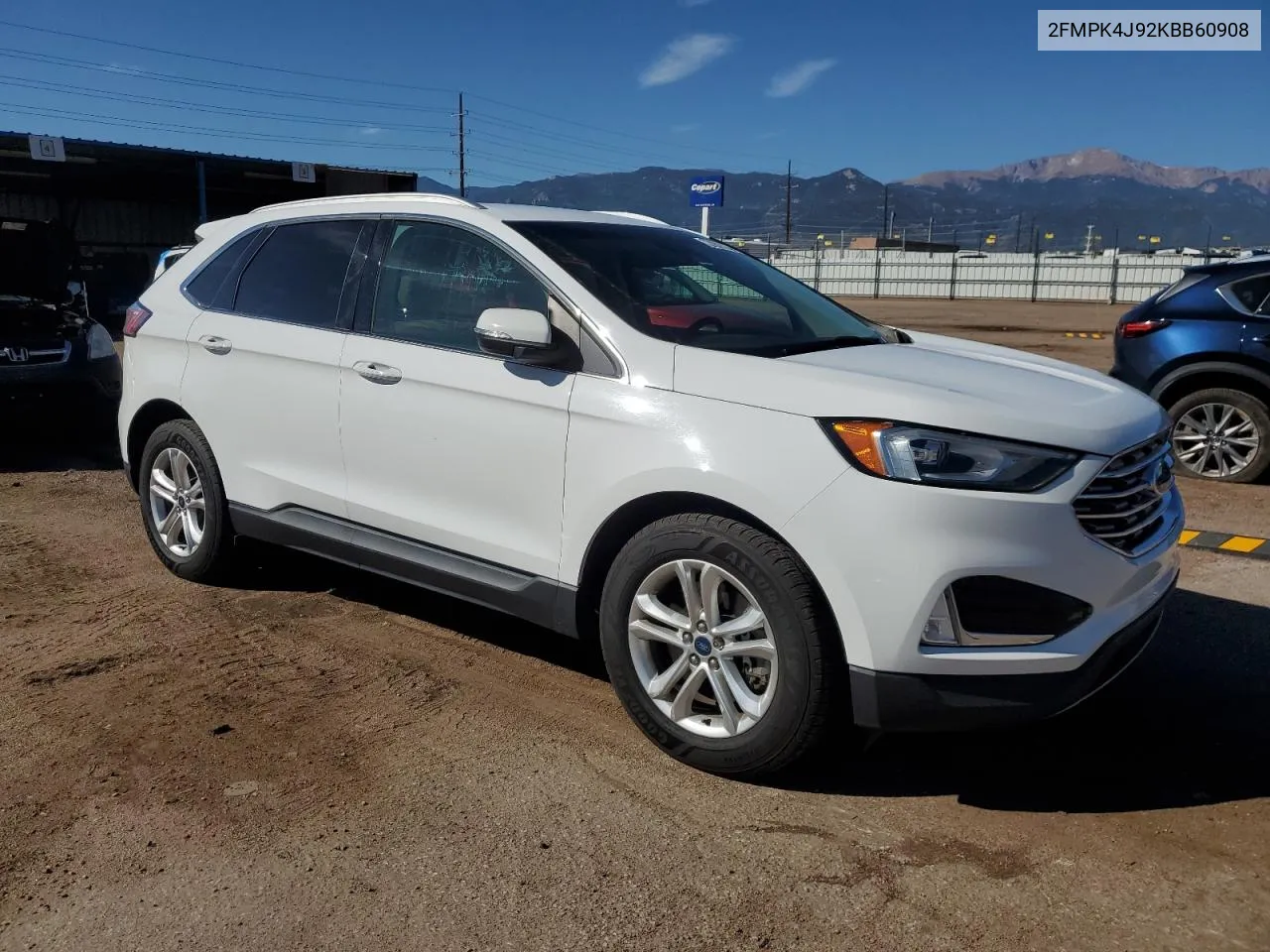 2019 Ford Edge Sel VIN: 2FMPK4J92KBB60908 Lot: 72282114