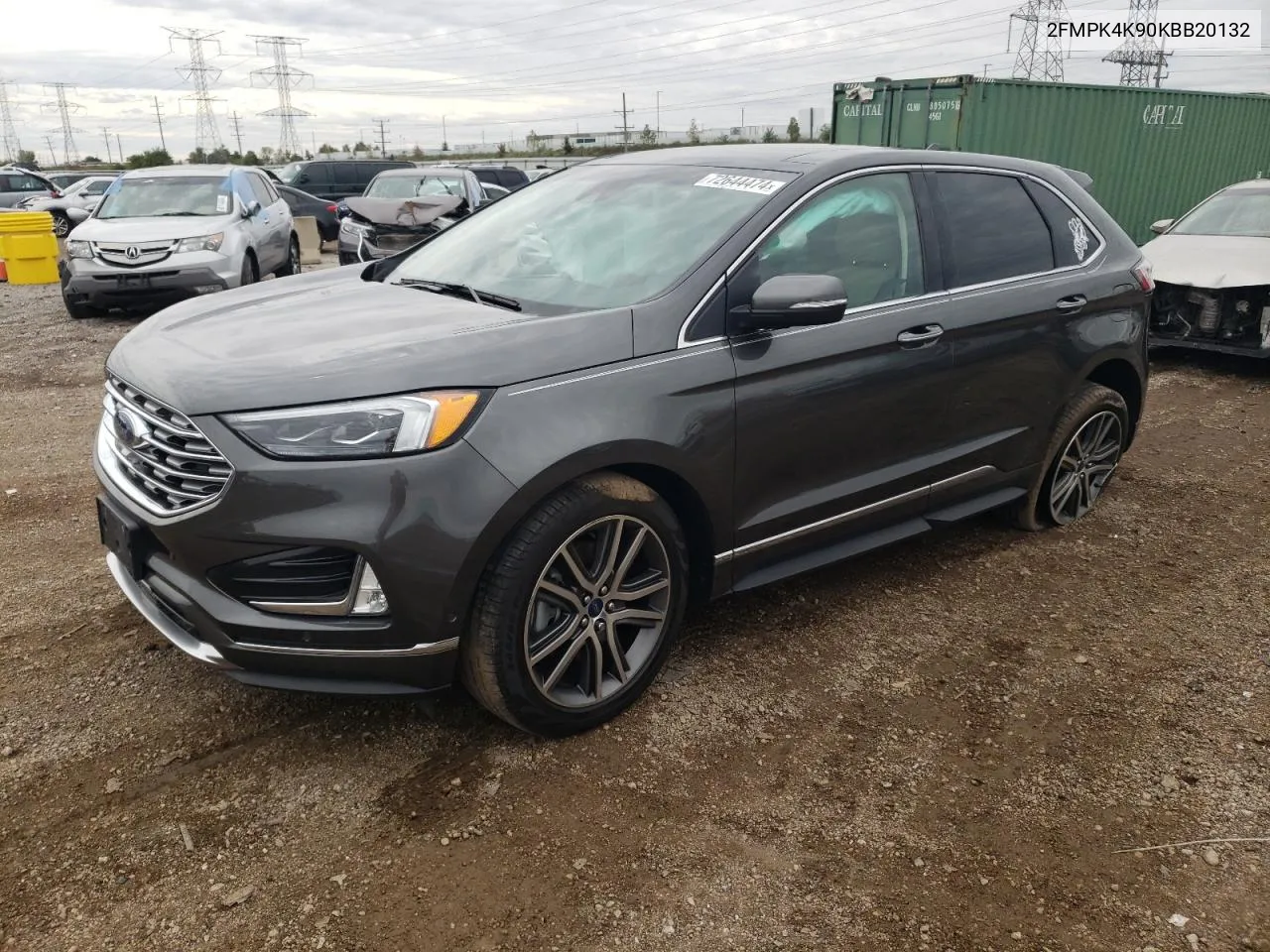 2019 Ford Edge Titanium VIN: 2FMPK4K90KBB20132 Lot: 72644474