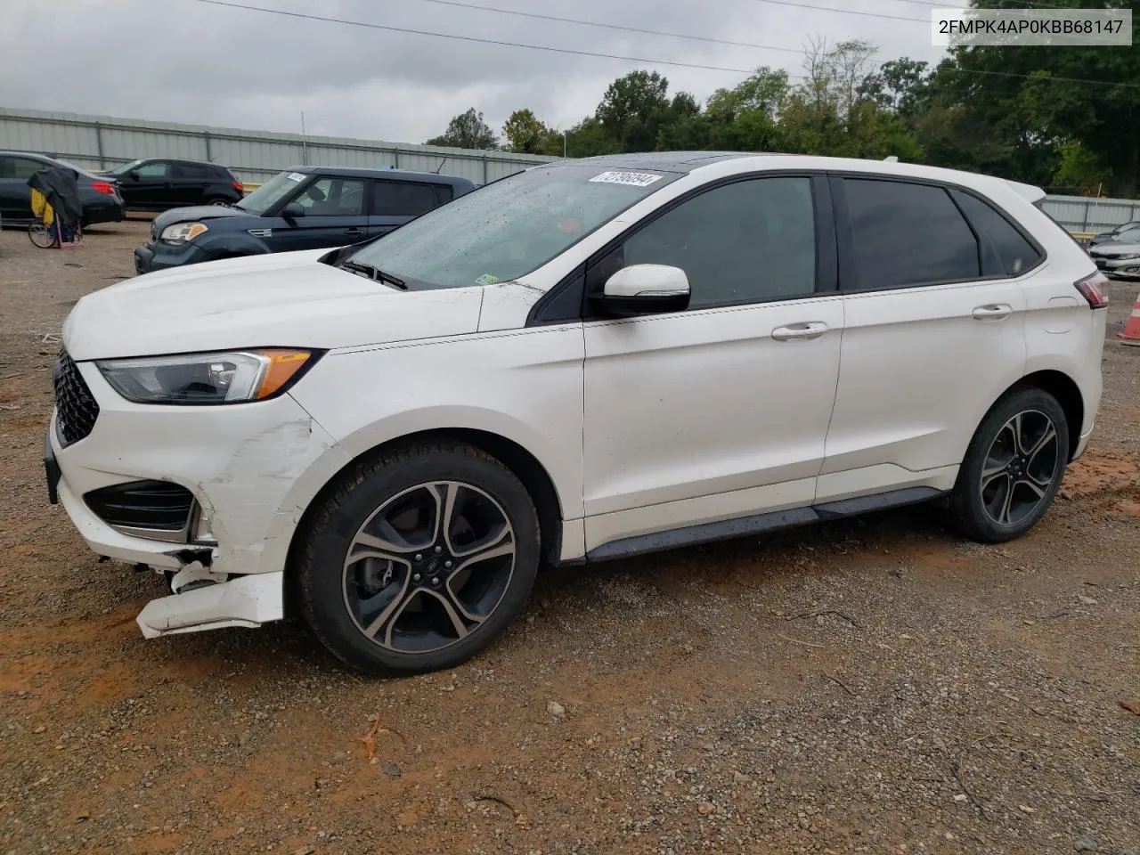 2019 Ford Edge St VIN: 2FMPK4AP0KBB68147 Lot: 72796094