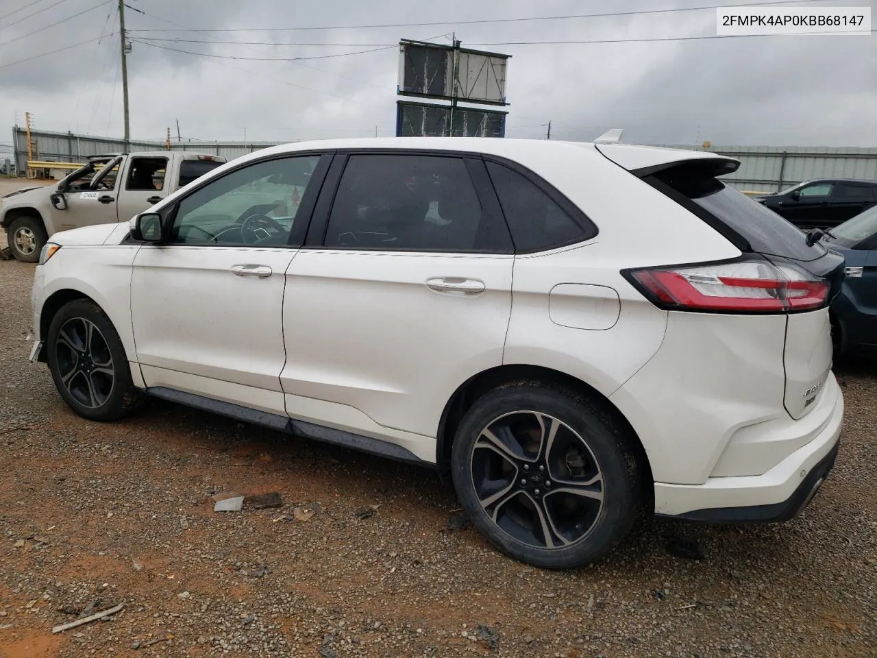 2019 Ford Edge St VIN: 2FMPK4AP0KBB68147 Lot: 72796094