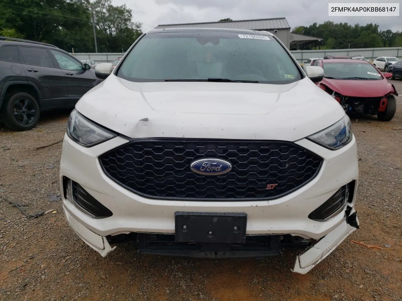 2019 Ford Edge St VIN: 2FMPK4AP0KBB68147 Lot: 72796094