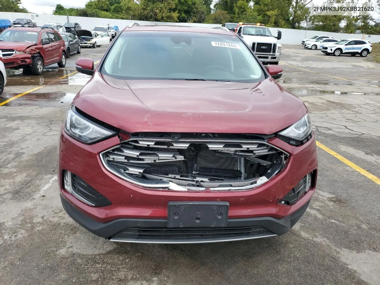 2019 Ford Edge Sel VIN: 2FMPK3J92KBB21620 Lot: 72891244