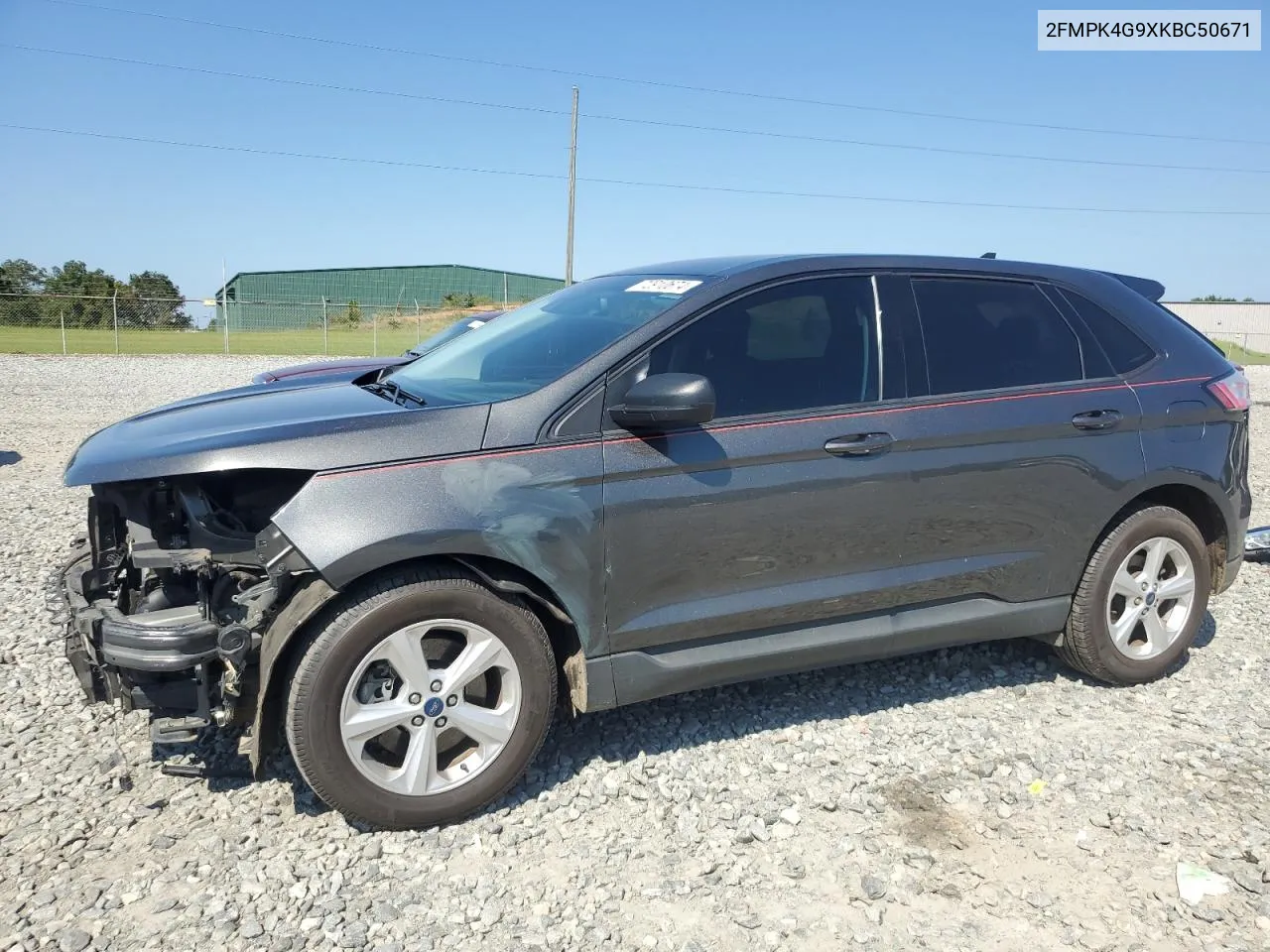 2019 Ford Edge Se VIN: 2FMPK4G9XKBC50671 Lot: 72910674