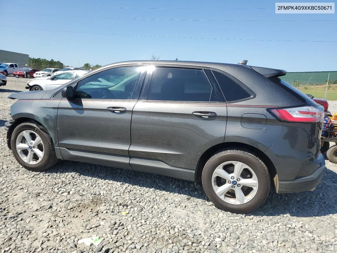 2019 Ford Edge Se VIN: 2FMPK4G9XKBC50671 Lot: 72910674