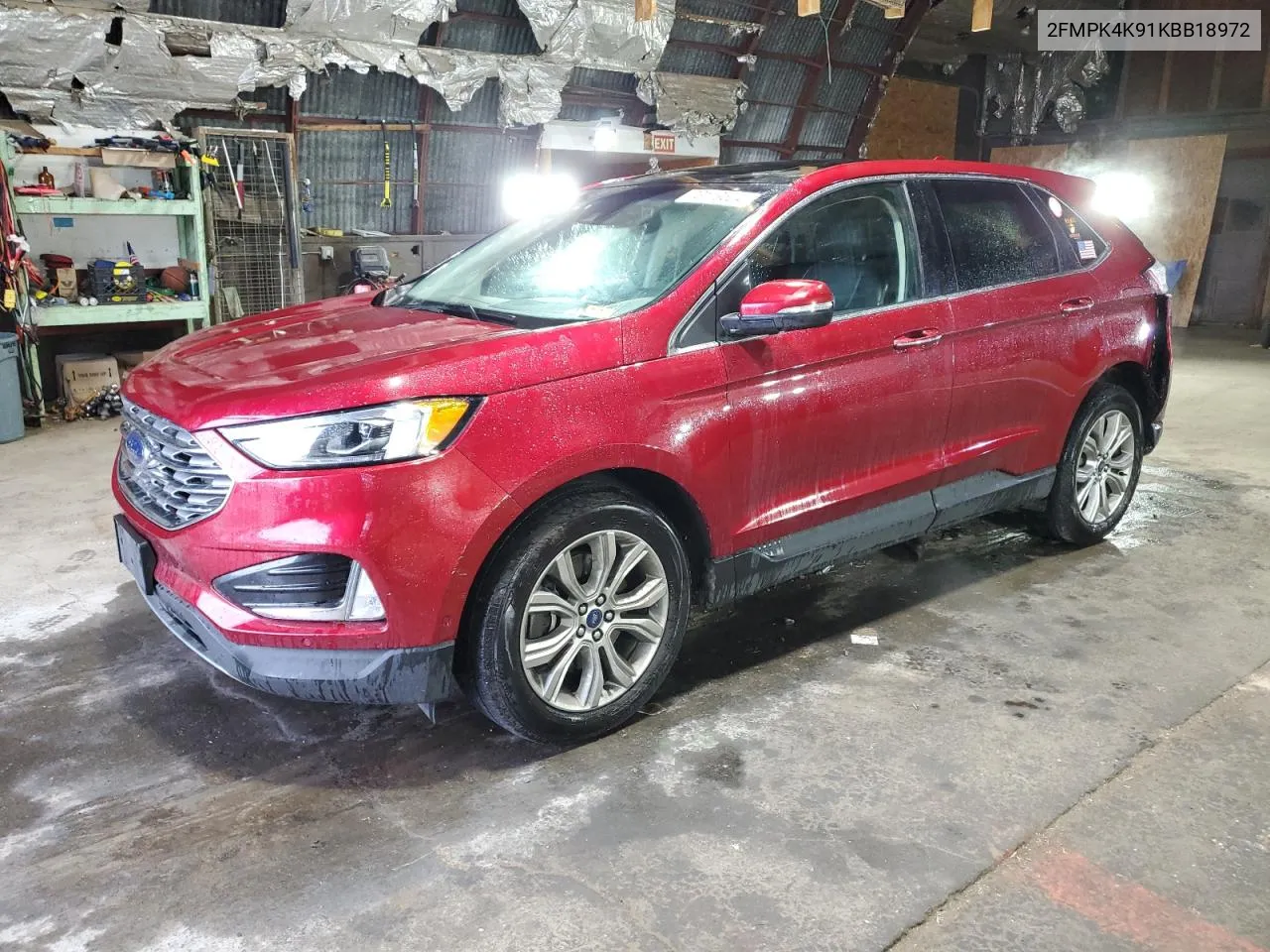 2019 Ford Edge Titanium VIN: 2FMPK4K91KBB18972 Lot: 73119524