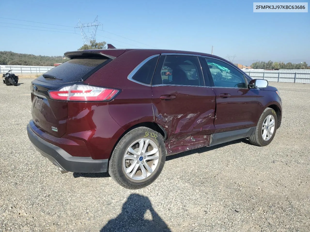 2019 Ford Edge Sel VIN: 2FMPK3J97KBC63686 Lot: 73147884