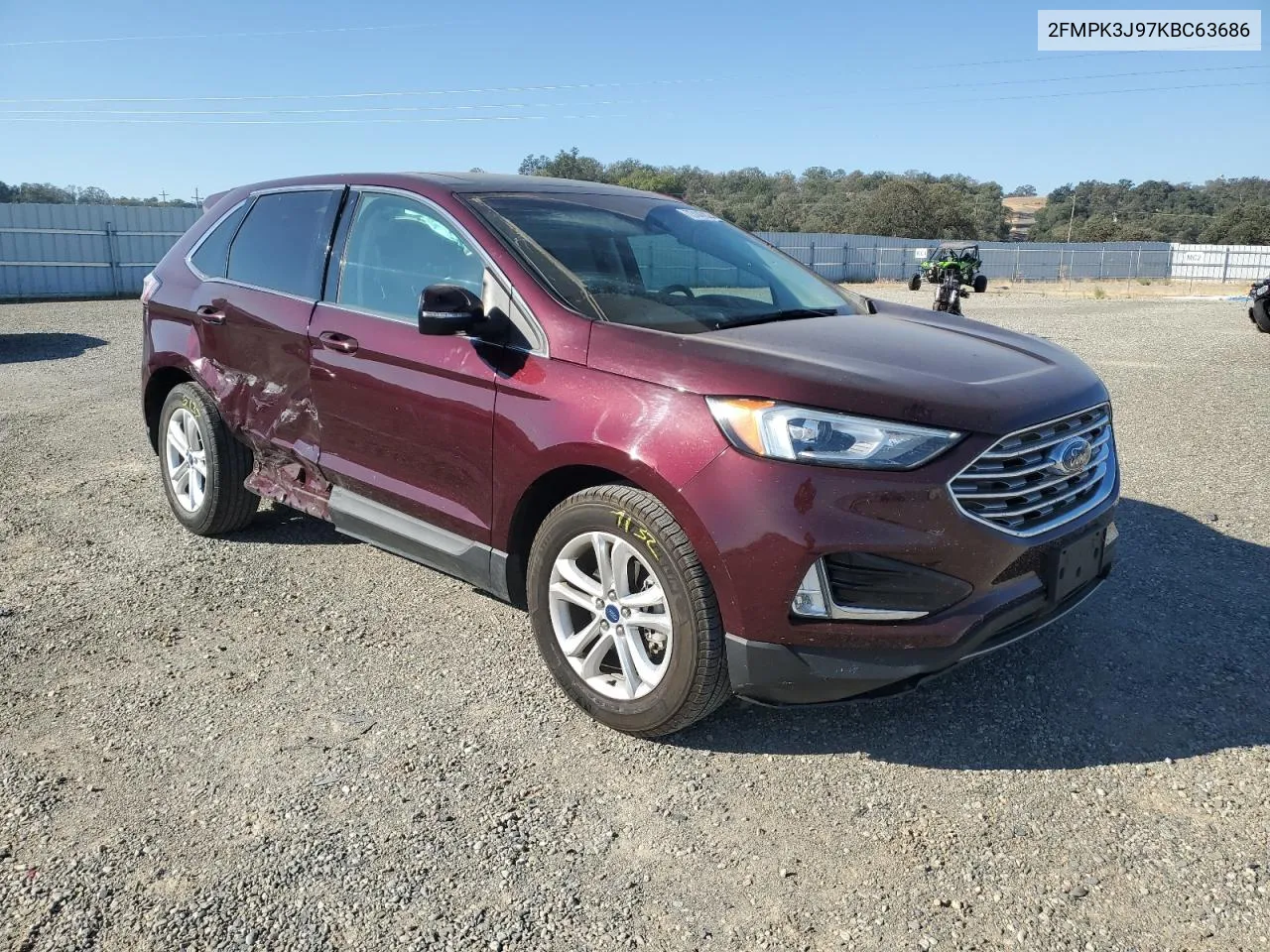 2019 Ford Edge Sel VIN: 2FMPK3J97KBC63686 Lot: 73147884