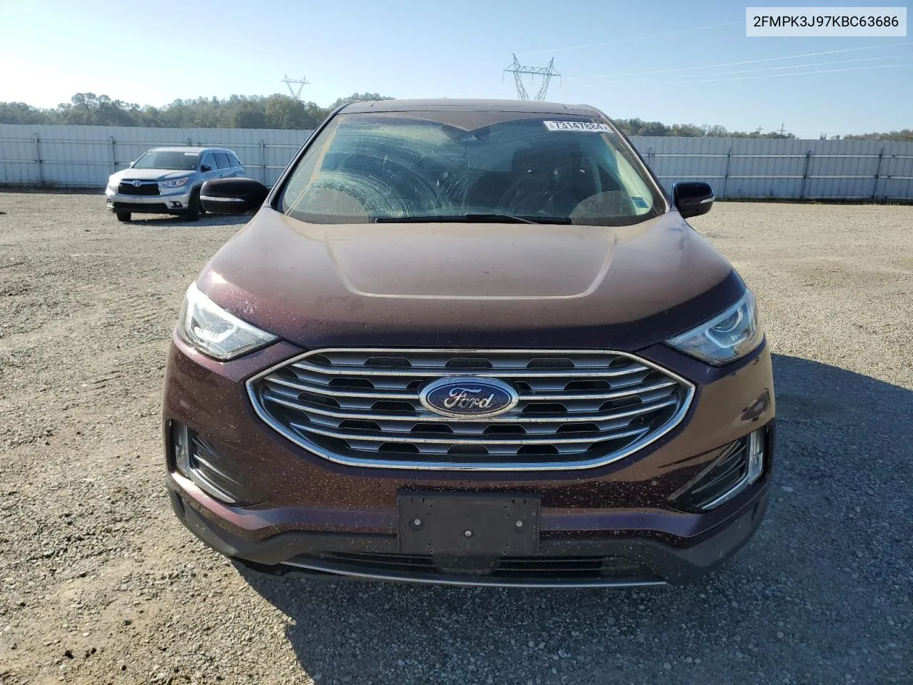 2019 Ford Edge Sel VIN: 2FMPK3J97KBC63686 Lot: 73147884