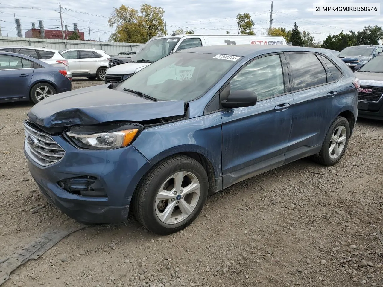 2019 Ford Edge Se VIN: 2FMPK4G90KBB60946 Lot: 74190514