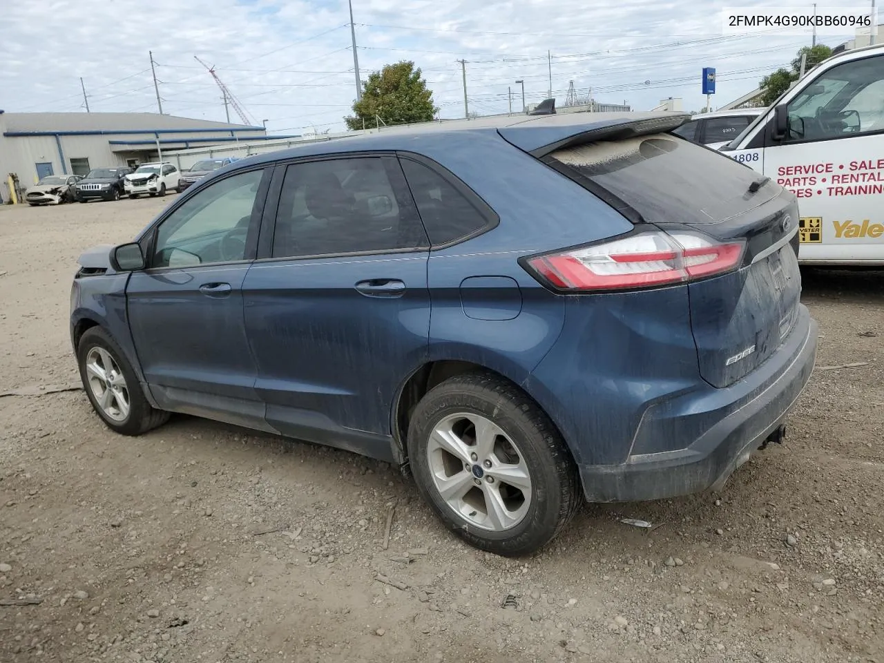 2019 Ford Edge Se VIN: 2FMPK4G90KBB60946 Lot: 74190514