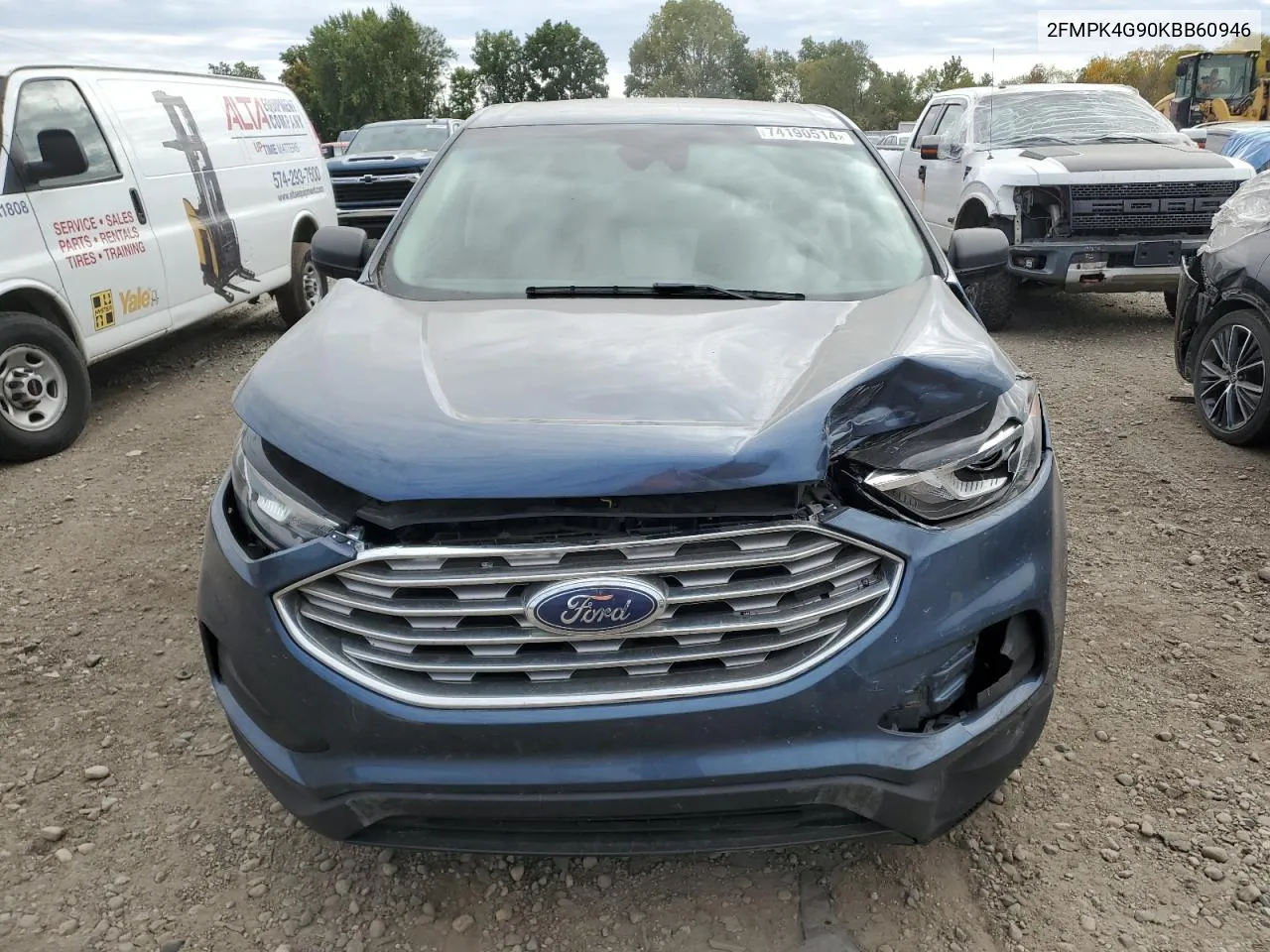 2019 Ford Edge Se VIN: 2FMPK4G90KBB60946 Lot: 74190514