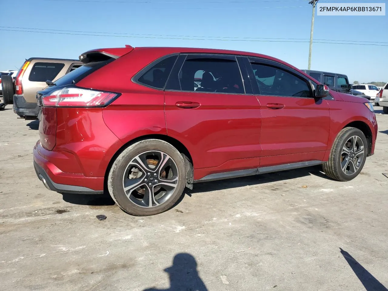 2019 Ford Edge St VIN: 2FMPK4AP6KBB13671 Lot: 74227694