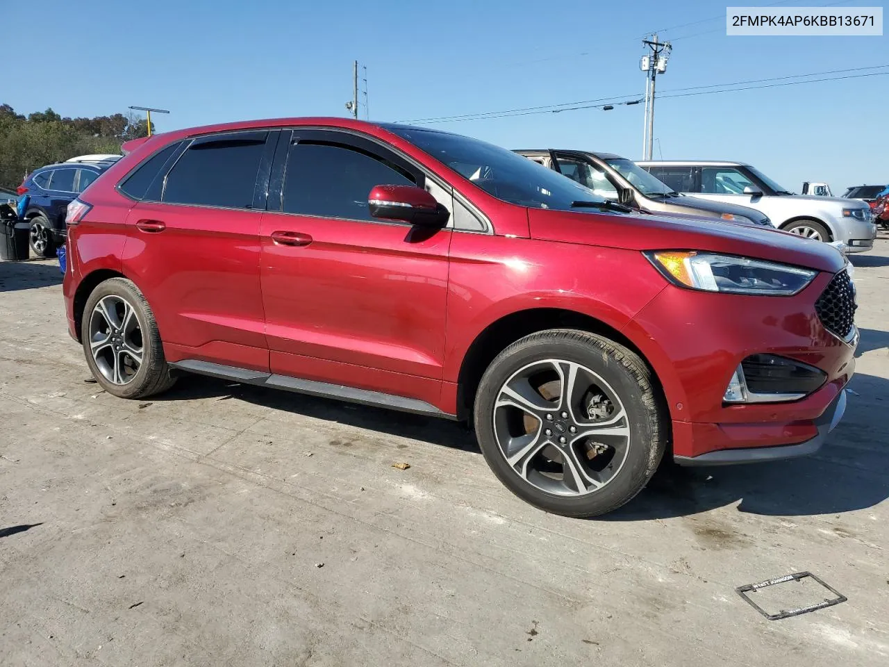 2019 Ford Edge St VIN: 2FMPK4AP6KBB13671 Lot: 74227694