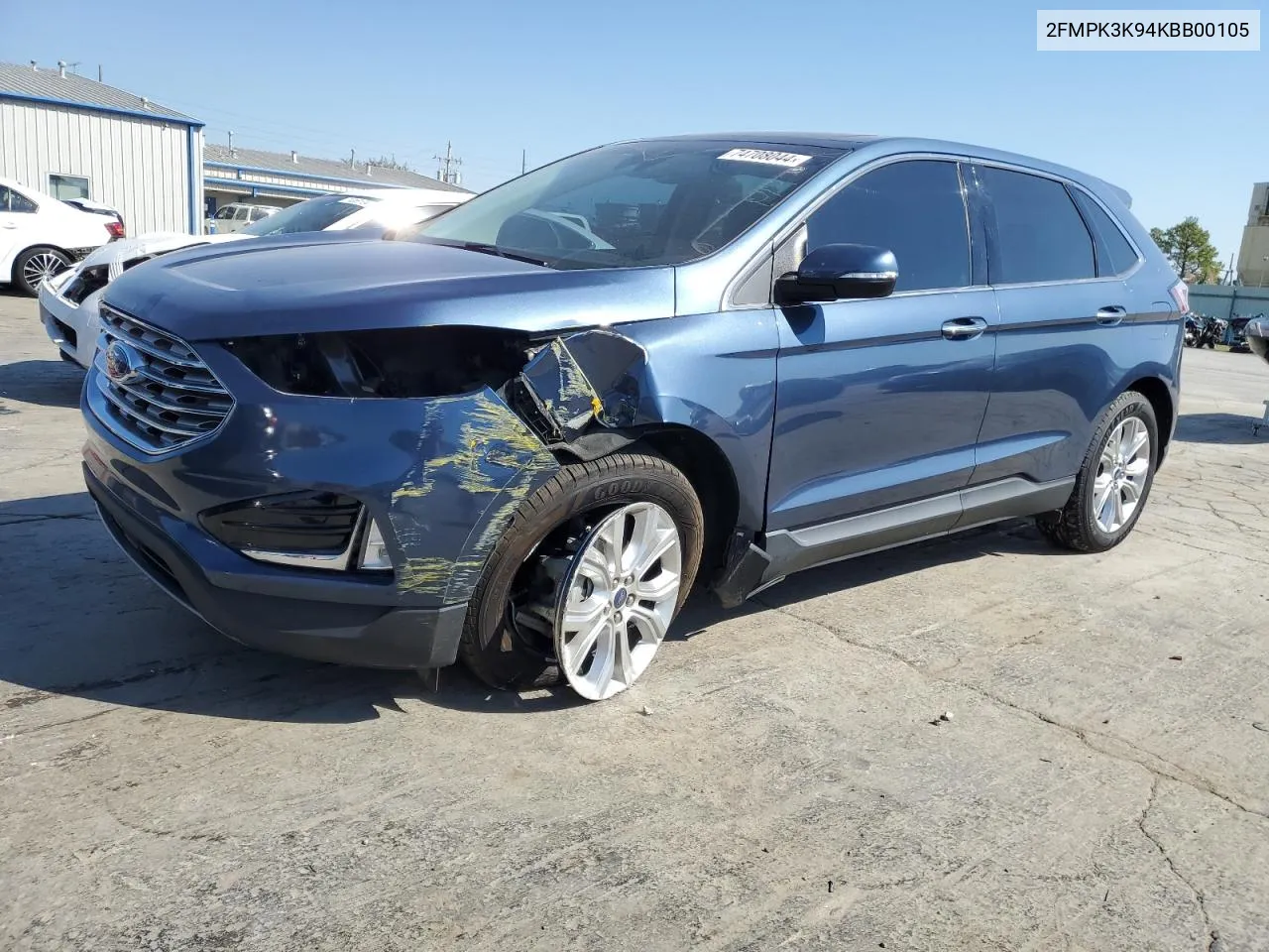 2019 Ford Edge Titanium VIN: 2FMPK3K94KBB00105 Lot: 74708044