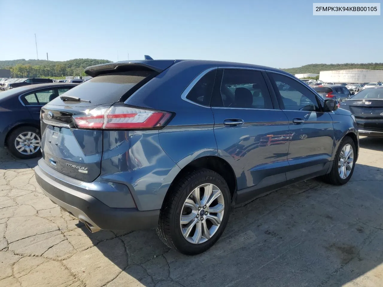 2019 Ford Edge Titanium VIN: 2FMPK3K94KBB00105 Lot: 74708044