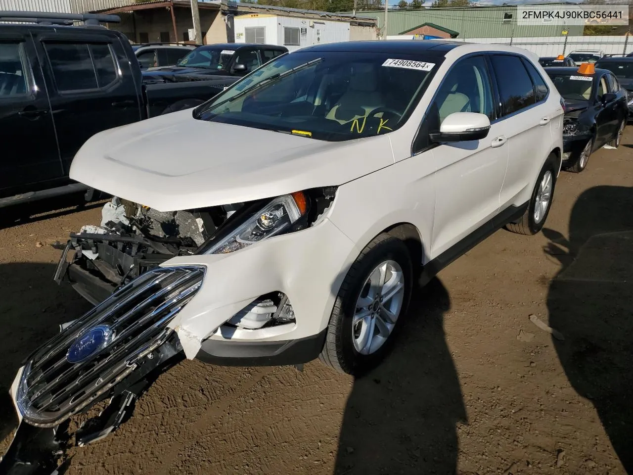 2019 Ford Edge Sel VIN: 2FMPK4J90KBC56441 Lot: 74908564