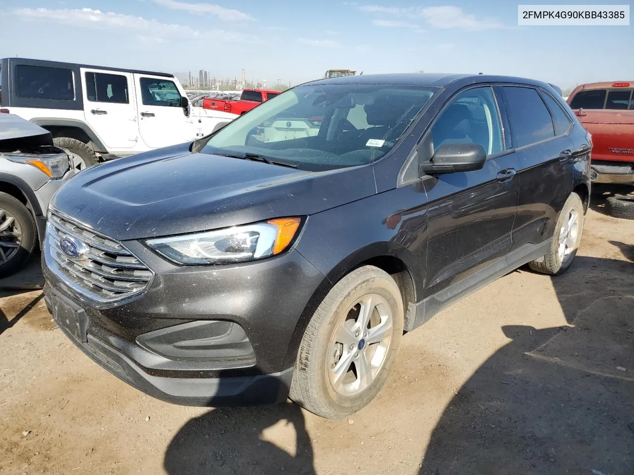 2019 Ford Edge Se VIN: 2FMPK4G90KBB43385 Lot: 75090194