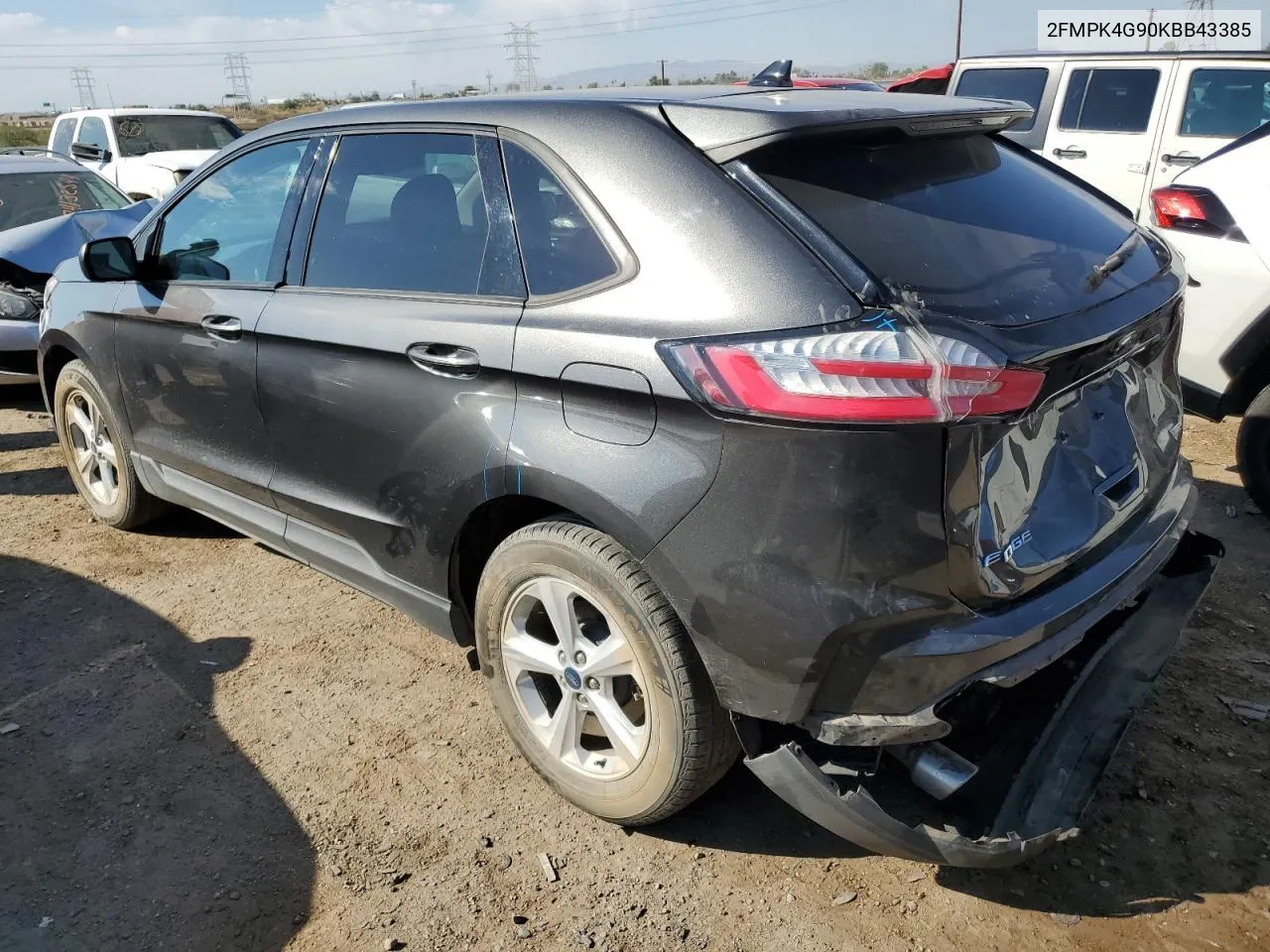 2019 Ford Edge Se VIN: 2FMPK4G90KBB43385 Lot: 75090194