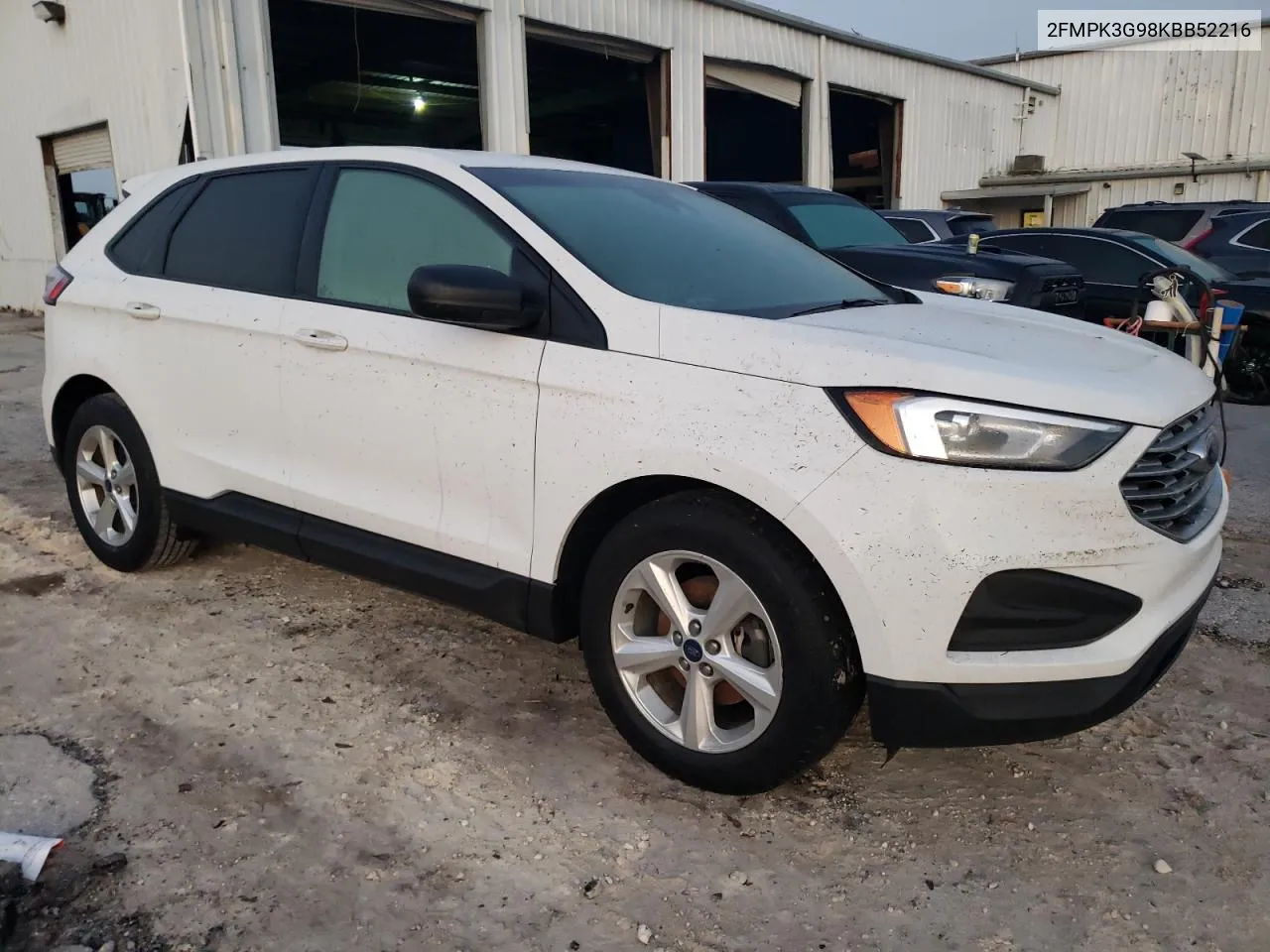 2019 Ford Edge Se VIN: 2FMPK3G98KBB52216 Lot: 75246894