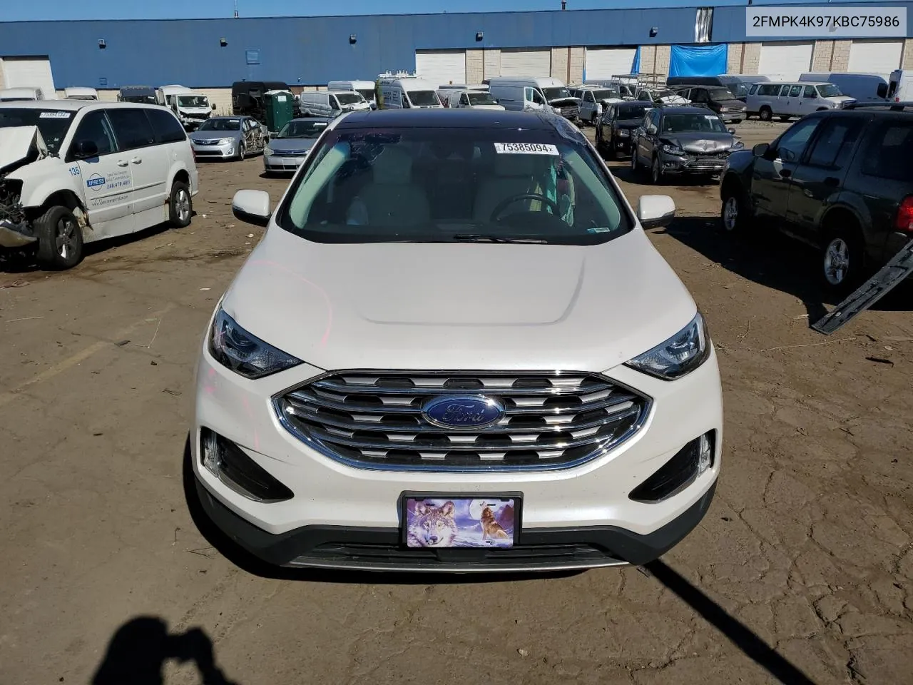 2019 Ford Edge Titanium VIN: 2FMPK4K97KBC75986 Lot: 75385094