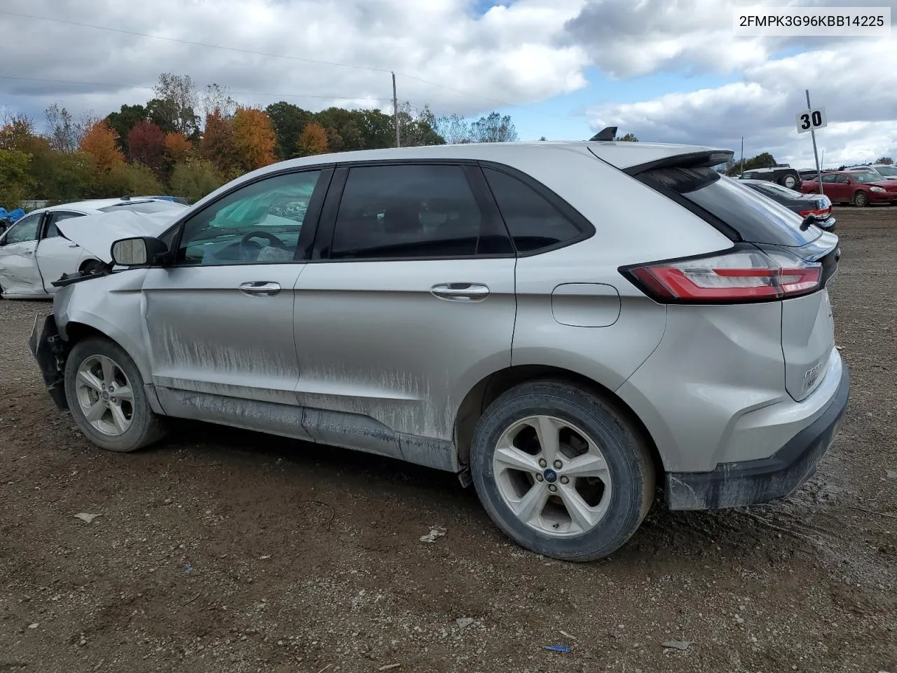 2019 Ford Edge Se VIN: 2FMPK3G96KBB14225 Lot: 75496324