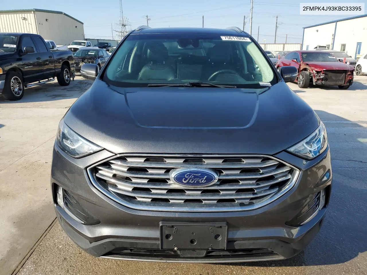 2019 Ford Edge Sel VIN: 2FMPK4J93KBC33395 Lot: 75611004