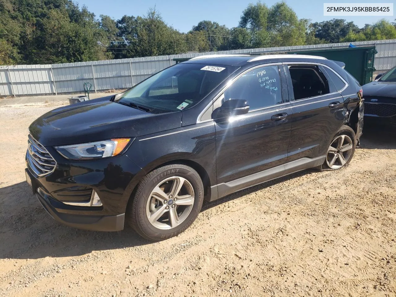 2019 Ford Edge Sel VIN: 2FMPK3J95KBB85425 Lot: 75715754