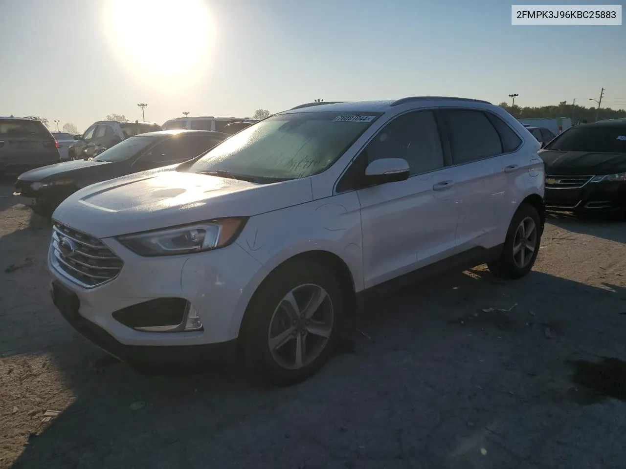 2019 Ford Edge Sel VIN: 2FMPK3J96KBC25883 Lot: 76001044