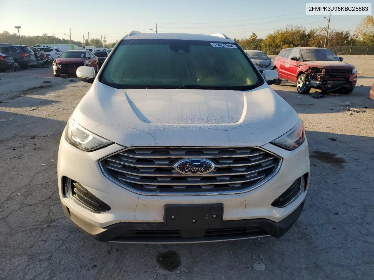 2019 Ford Edge Sel VIN: 2FMPK3J96KBC25883 Lot: 76001044