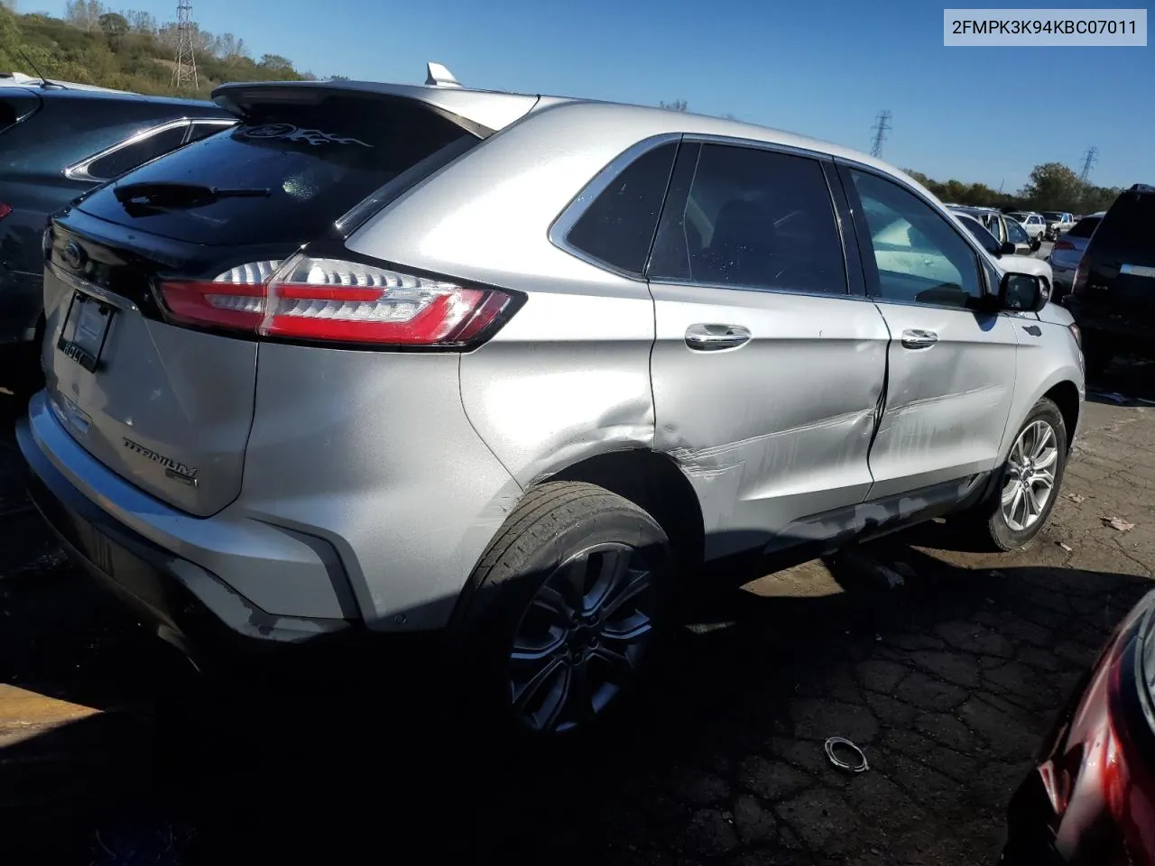 2019 Ford Edge Titanium VIN: 2FMPK3K94KBC07011 Lot: 76089424